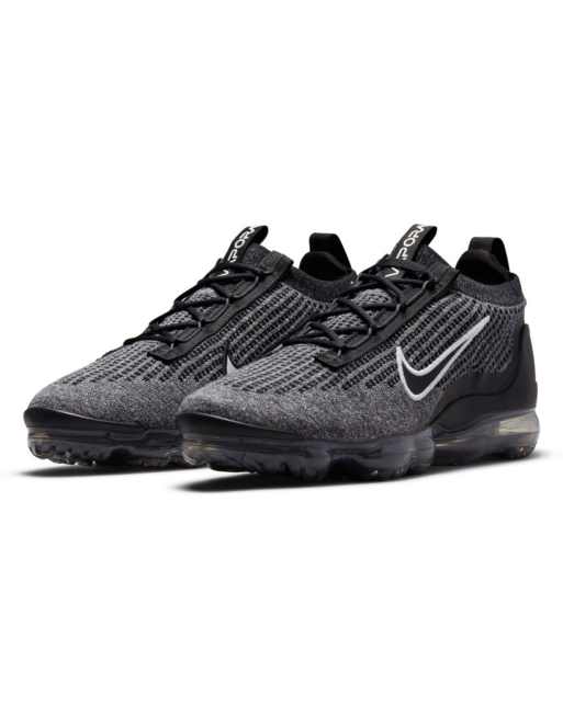 Nike vapormax flyknit on sale black and grey