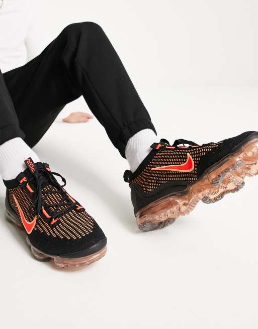 Air vapormax flyknit black and clearance orange