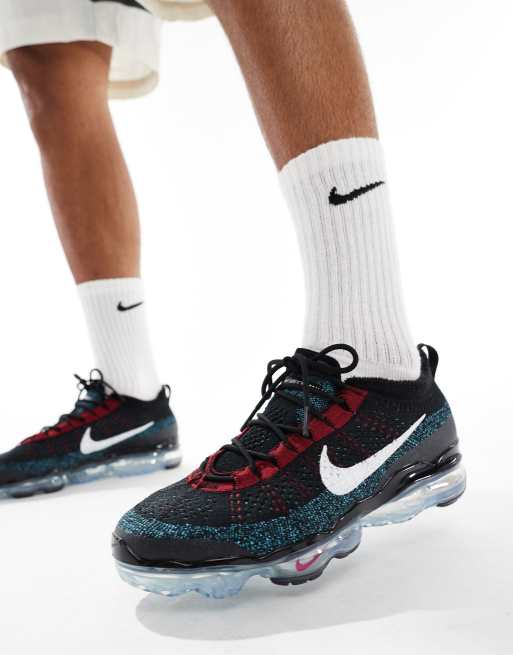 Nike air vapormax flyknit black red best sale