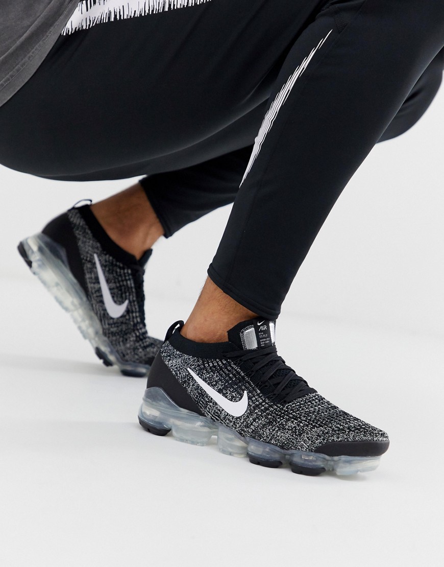 Nike – Air – Vapormax Flyknit 3.0 Oreo – Träningsskor-Svart