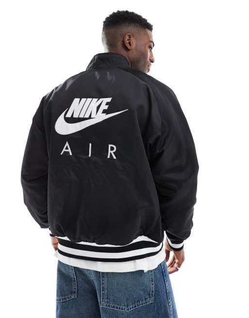 Nike Air varsity bomber jacket in black | ASOS