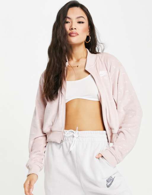 Nike pink store bomber jacket