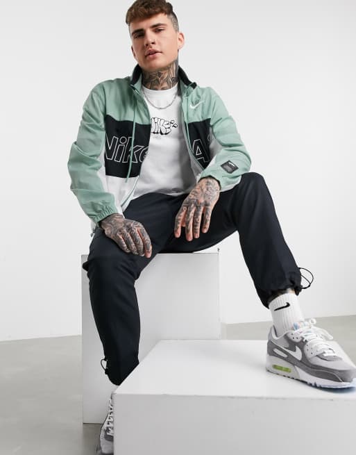 veste nike verte et grise