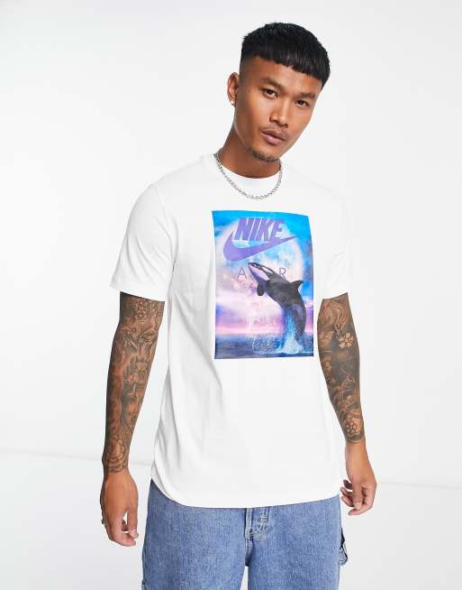 Nike Sportswear WHALE PHOTO TEE - Print T-shirt - white - Zalando.de