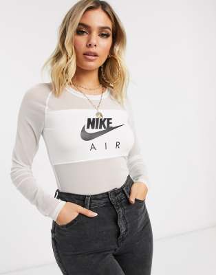 nike air black mesh bodysuit