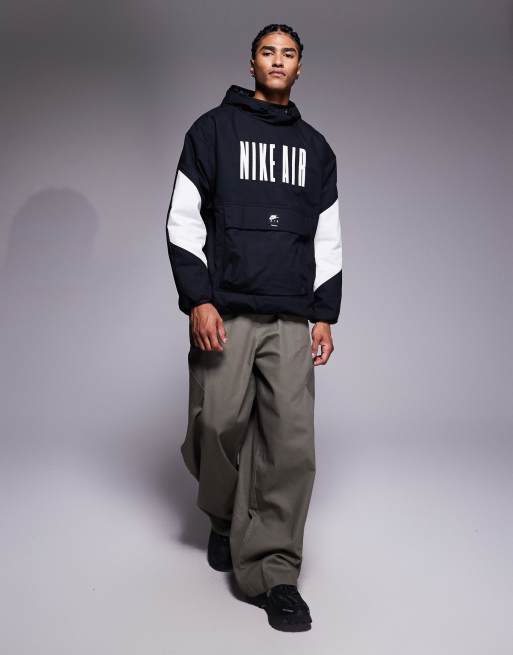 Nike Air woven jacket in black and white, 2 of 5