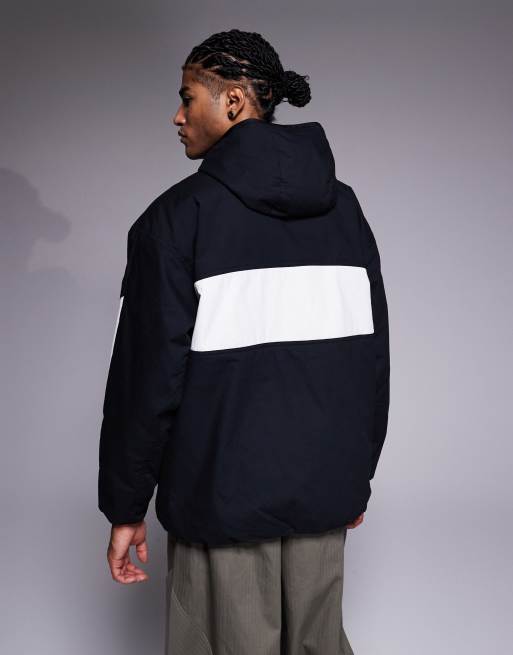 Nike Air woven jacket in black and white, 3 of 5