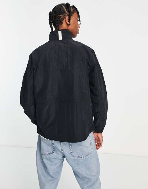 Nike Air woven lined half-zip overhead panelled jacket in black | ASOS