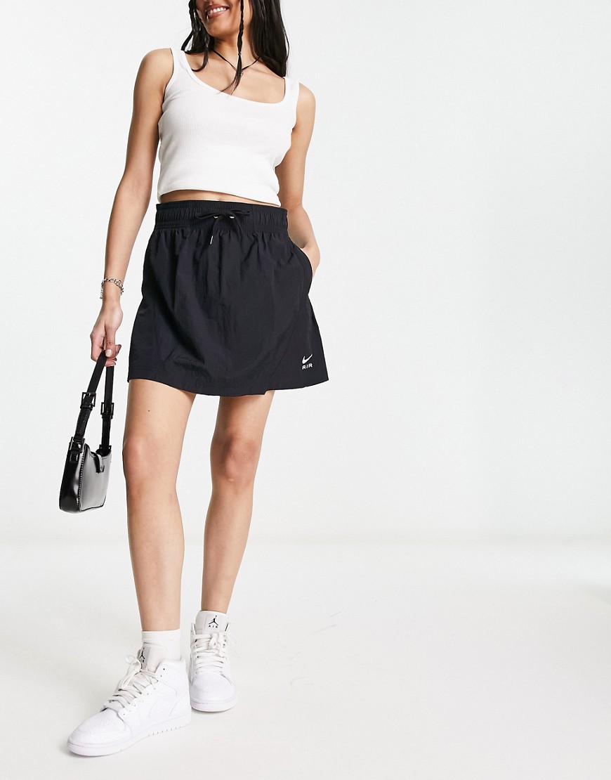 Nike Air woven mini skirt in black
