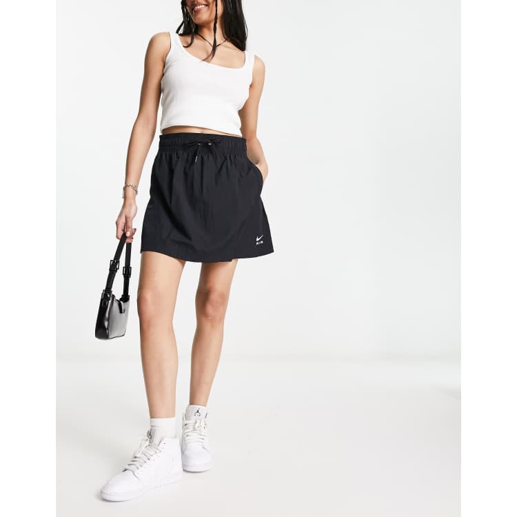 Buy Nike Air High-Waisted Woven Mini Skirt Black in Kuwait