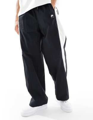 Nike Air woven paneled pants in black and white | ASOS
