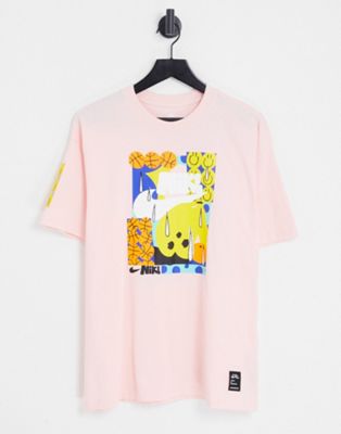 Nike A.I.R. x David Bruce oversized heavyweight printed t-shirt in pink