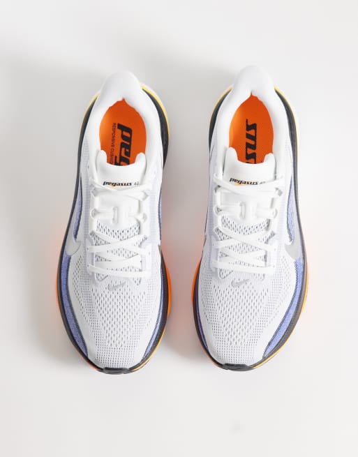 Nike Air Zoom Pegasus 42 sneakers in white and blue, 2 of 5