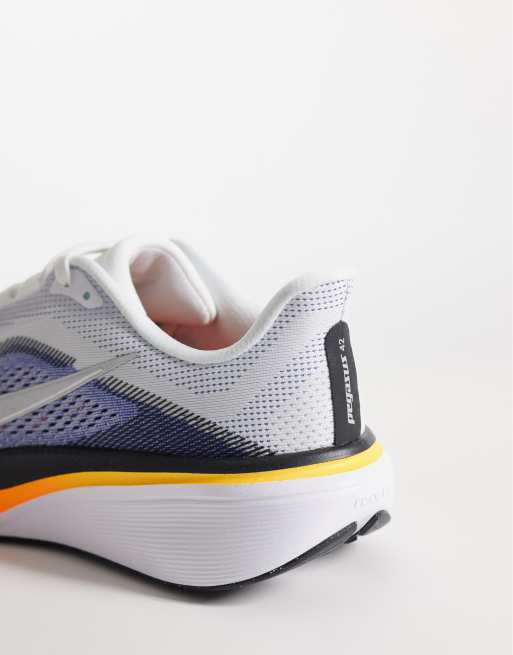 Nike Air Zoom Pegasus 42 sneakers in white and blue, 4 of 5