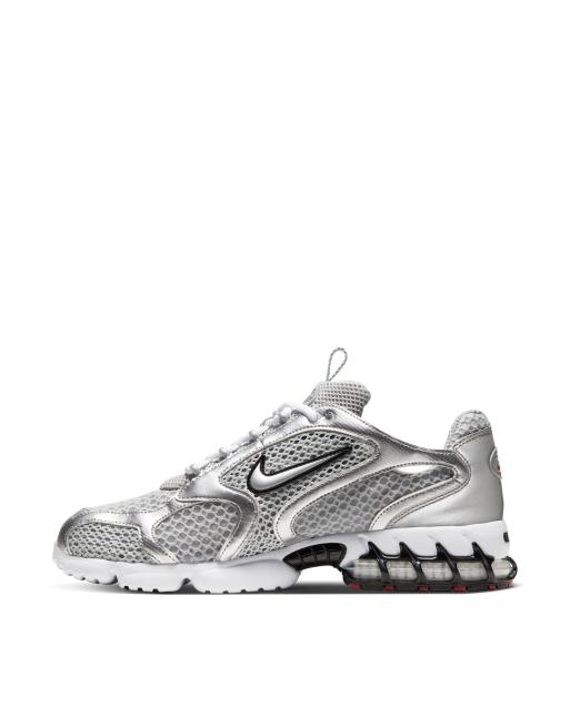 Nike Air Zoom Spiridon Cage 2 trainers in metallic silver