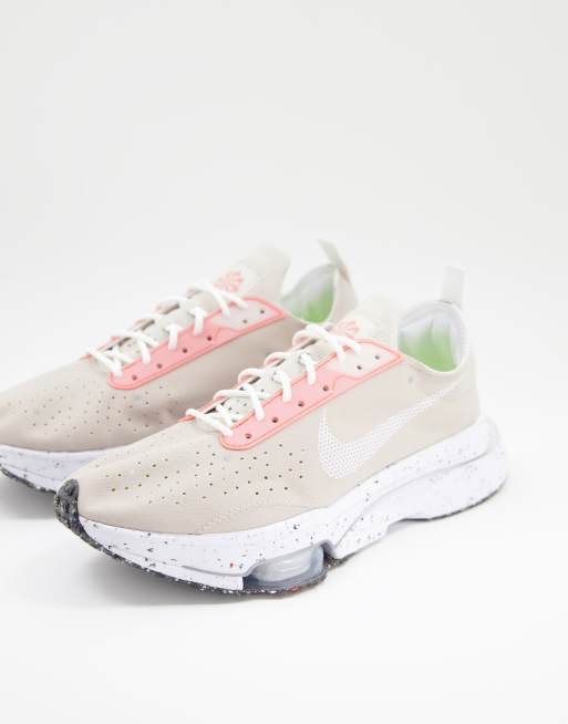 Nike Air Zoom-Type Crater sneakers in cream/white