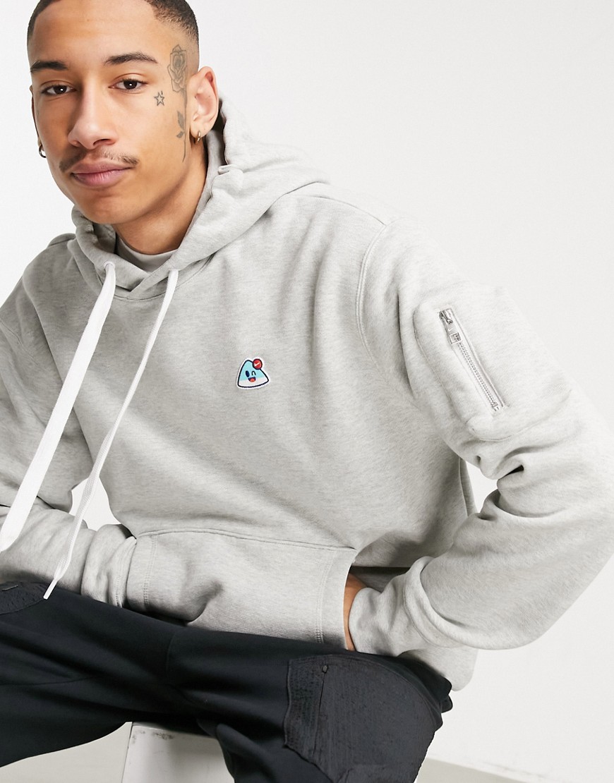Nike Airmoji hoodie in gray-Grey