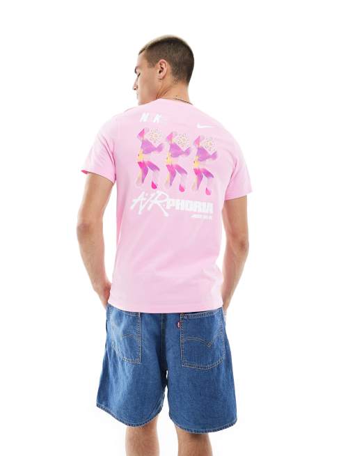 Nike - Airphoria - T-shirt met print op de achterkant in roze