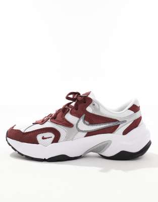 Nike AL8 sneakers in white and red