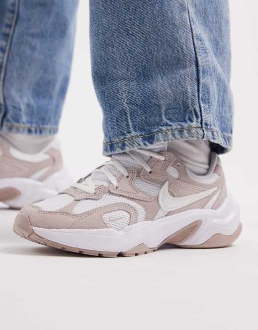Nike AL8 sneakers in white & metallic silver, 4 of 5