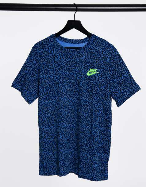 Nike all over print t-shirt in navy