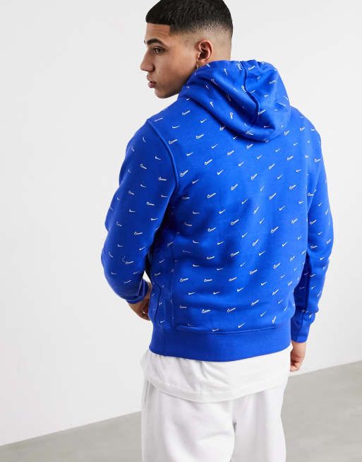 Nike all over print swoosh hoodie herren new arrivals