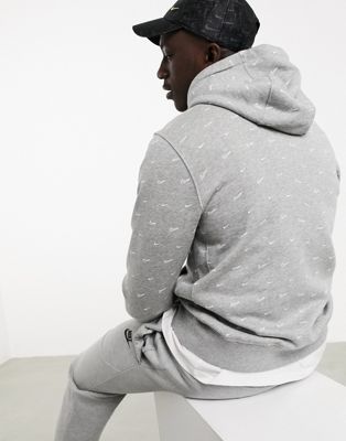 Nike All-over swoosh print hoodie in 