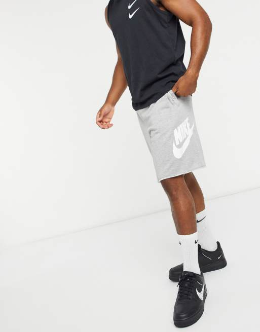 Nike Alumni logo shorts in gray