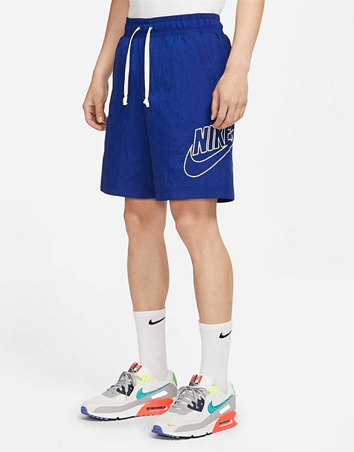 marking Objector close Nike Alumni woven shorts in blue | ASOS