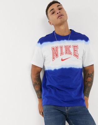 Nike americana tie dye t-shirt in blue and white | ASOS