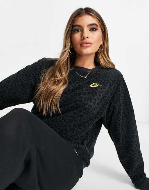 Nike leopard hot sale sweater