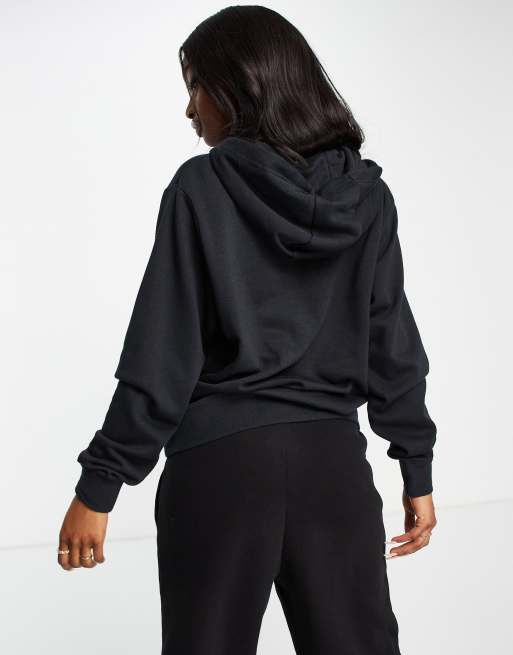Nike animal print logo fleece hoodie in black | ASOS