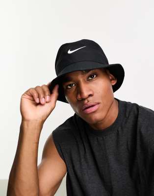 Apex Swoosh bucket hat in black