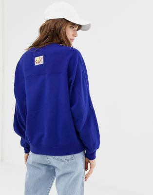 nike archive blue graphic logo sweatshirt