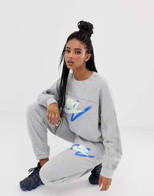 nike archive black scribble logo sweatshirt