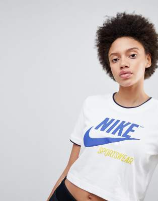 nike reversible archive crop crew