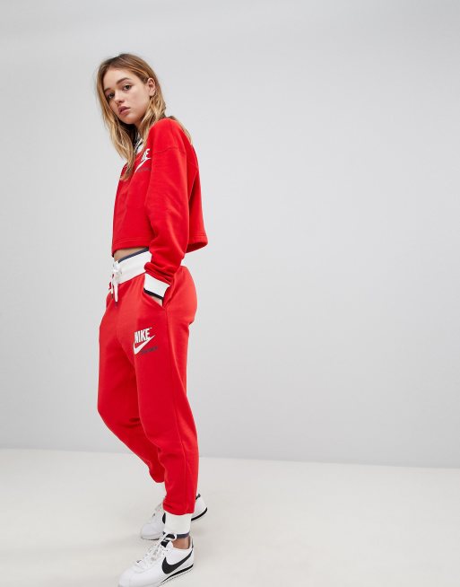 Nike - Archive - Sweatpants in rood