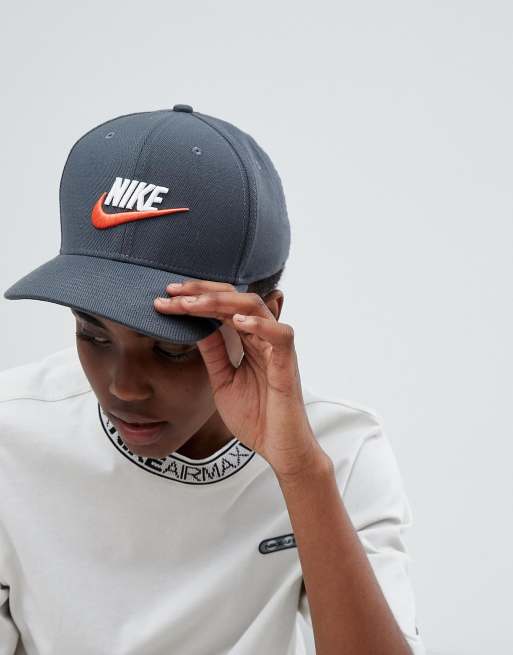 grey nike swoosh cap