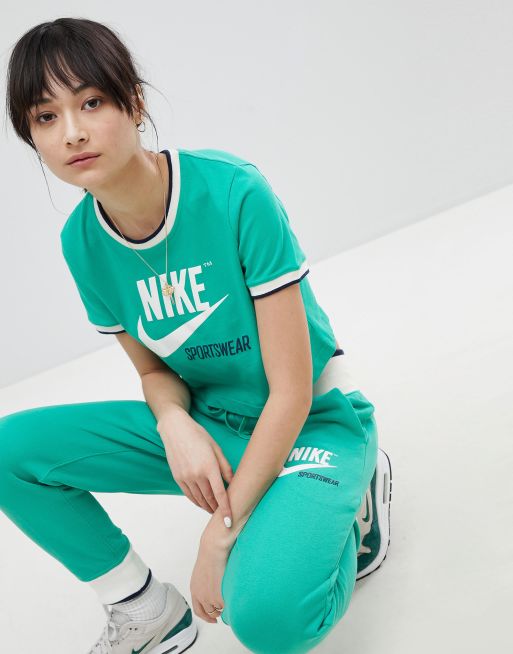 Nike Archive T shirt a bordures contrastantes Vert ASOS