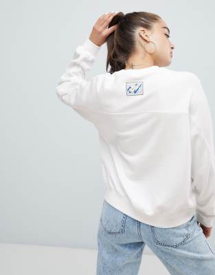 nike archive white scribble logo sweatshirt