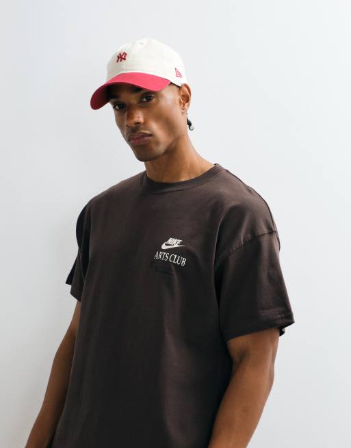 Nike arts club graphic t-shirt in brown, 3 of 9