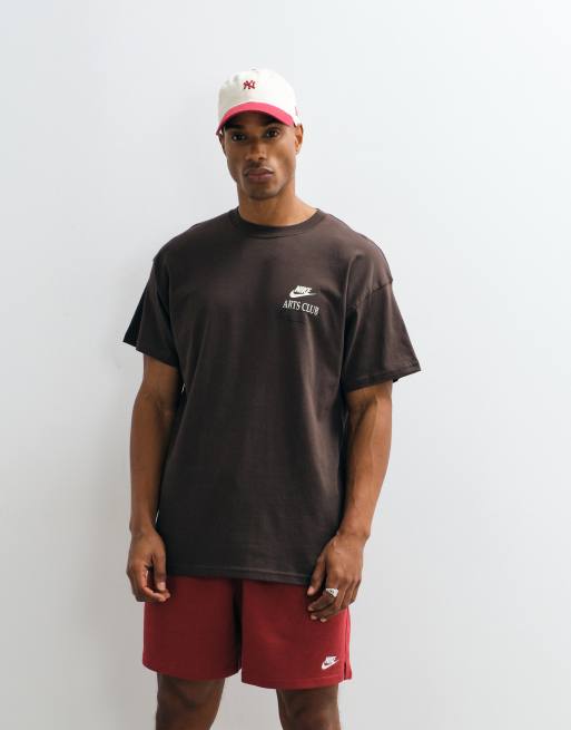 Nike arts club graphic t-shirt in brown, 5 of 9