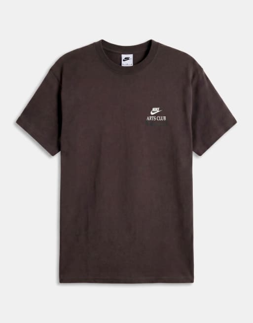 Nike arts club graphic t-shirt in brown, 6 of 9