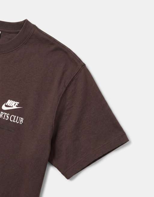 Nike arts club graphic t-shirt in brown, 9 of 9