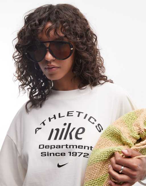 Nike Athletic Dept oversize t-shirt w kolorze off white, 2 z 4