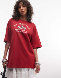 Nike Athletic Dept oversized t-shirt in red