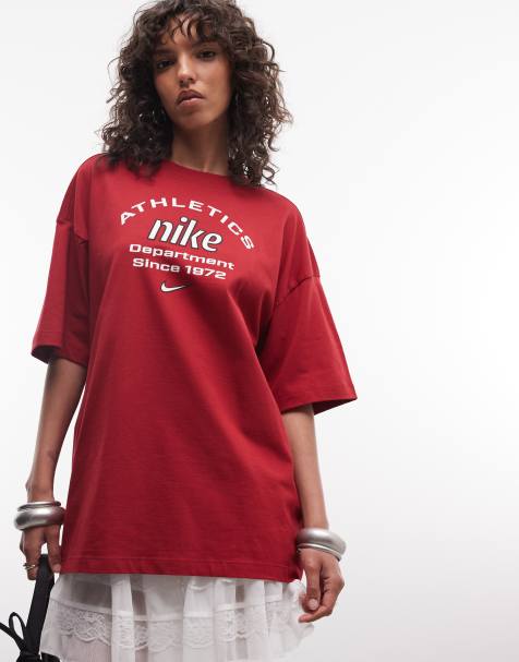 Nike - Athletic Dept - T-shirt oversize - Rouge - view 1