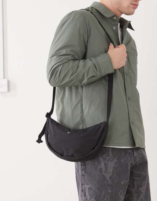 Nike - Aura - Borsa a tracolla nera a mezzaluna, 3 di 4