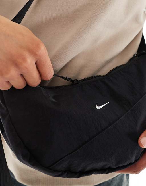 Nike Aura Crescent crossbody bag in black | ASOS