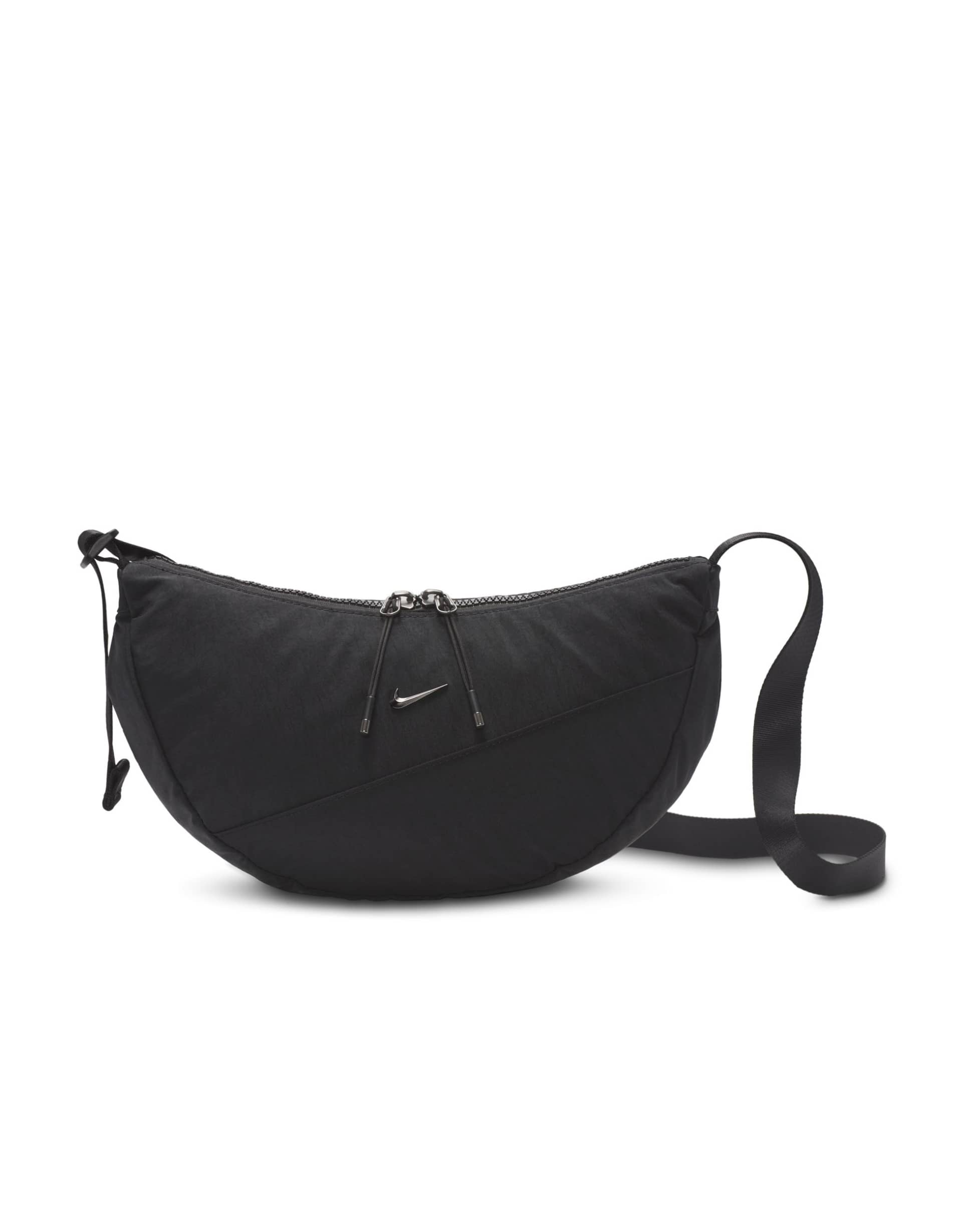 nike aura crescent crossbody bag in black